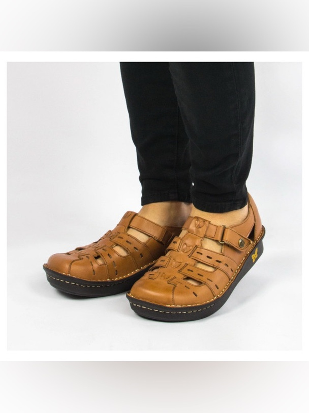 Alegria Pesca Fisherman Comfort Womens Shoes Sandals Cognac Brown Tan EU 38